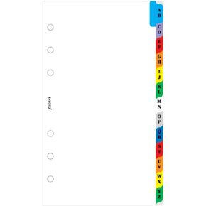 مؤشر ملون مكون من حرفين من FILOFAX A-Z للمنظمات الشخصية والشخصية الصغيرة (B131608)