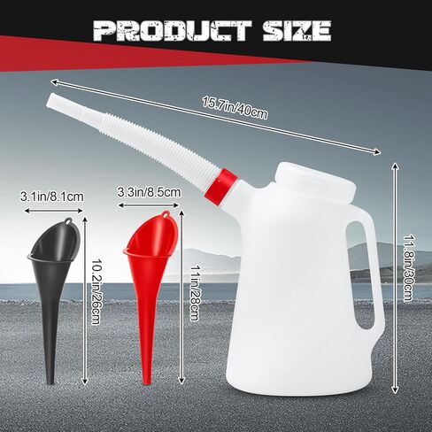 2 Pack 5 Quart Oil Jug Oil Measuring Container Automotive Motor Oil Dispenser Motor Oil Container Oil Measuring Container Dispenser with Lid and Cap for Automotive Fluids in Kuwait