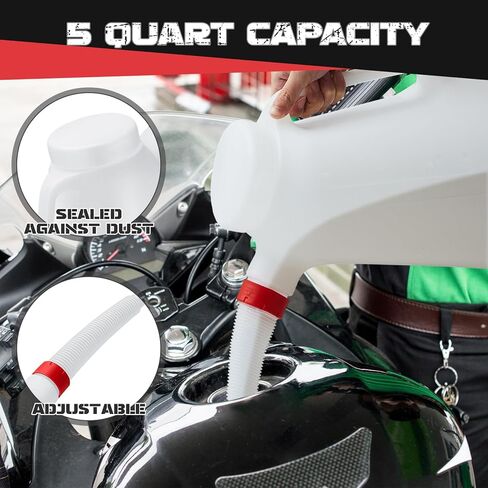 2 Pack 5 Quart Oil Jug Oil Measuring Container Automotive Motor Oil Dispenser Motor Oil Container Oil Measuring Container Dispenser with Lid and Cap for Automotive Fluids in Kuwait