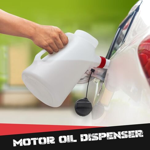 2 Pack 5 Quart Oil Jug Oil Measuring Container Automotive Motor Oil Dispenser Motor Oil Container Oil Measuring Container Dispenser with Lid and Cap for Automotive Fluids in Kuwait