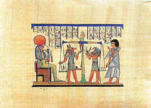 Collection of 4 sheets Egyptian papyrus paintings Original Hand Painted Papyrus Paper Ancient Egyptian size 9x13 in. handmade in Egypt. (ISIS Collection) in Saudi Arabia