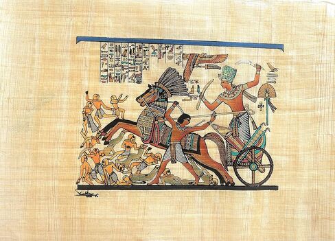 Collection of 4 sheets Egyptian papyrus paintings Original Hand Painted Papyrus Paper Ancient Egyptian size 9x13 in. handmade in Egypt. (ISIS Collection) in Saudi Arabia