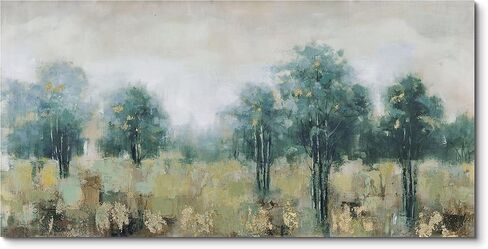 لوحات المناظر الطبيعية لديكورات الجدران: لوحات مصنوعة يدويًا 100% ثلاثية الأبعاد لغرفة النوم، لوحات جدارية تجريدية، لوحات جدارية قماشية كبيرة لغرفة المعيشة، جاهزة للتعليق مقاس 24 × 48 بوصة in Kuwait