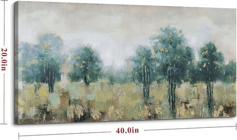 لوحات المناظر الطبيعية لديكورات الجدران: لوحات مصنوعة يدويًا 100% ثلاثية الأبعاد لغرفة النوم، لوحات جدارية تجريدية، لوحات جدارية قماشية كبيرة لغرفة المعيشة، جاهزة للتعليق مقاس 24 × 48 بوصة in Kuwait