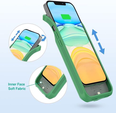 حافظة بطارية لهاتف iPhone 13 Pro Max 7000 مللي أمبير، حافظة شحن محمولة نحيفة للغاية قابلة لإعادة الشحن، غطاء شاحن بطارية ممتد مضاد للسقوط لهاتف iPhone 13 Pro Max و12 Pro Max 6.7 بوصة (أحمر) in Kuwait