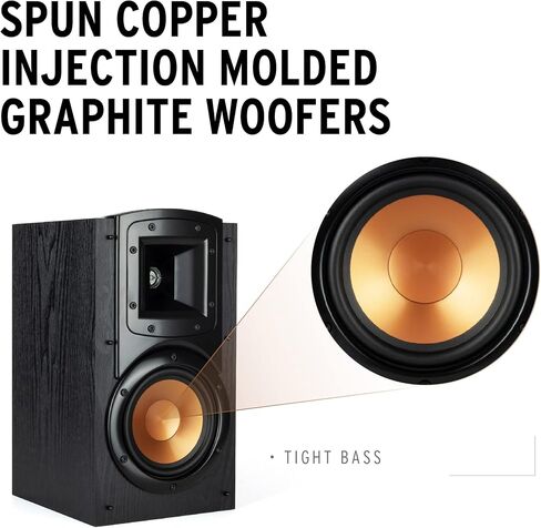 KLIPSCH B-100-BLACK Synergy Black Label Bookshelf Speakers with a C-200-BLACK Center Channel Speaker and a SUB-120-BLACK Subwoofer Speaker (2019) in Saudi Arabia