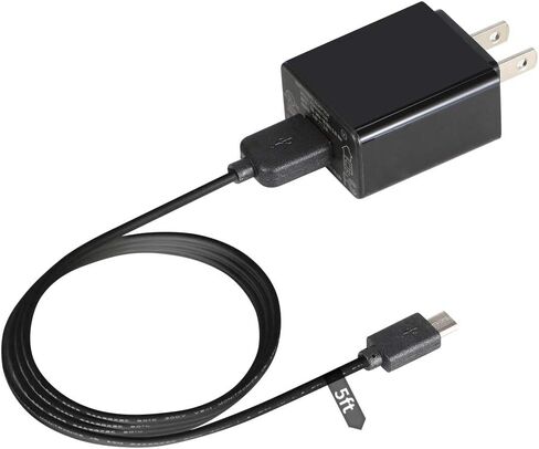 Dericam 5V 1A Micro USB Wall Charger, Android Charger Cable, 5 Volt 1000mA AC to DC Power Adapter for Charging of Android Smartphone/Tablet and Home Security Camera, 5ft/1.5M Power Cord in Kuwait