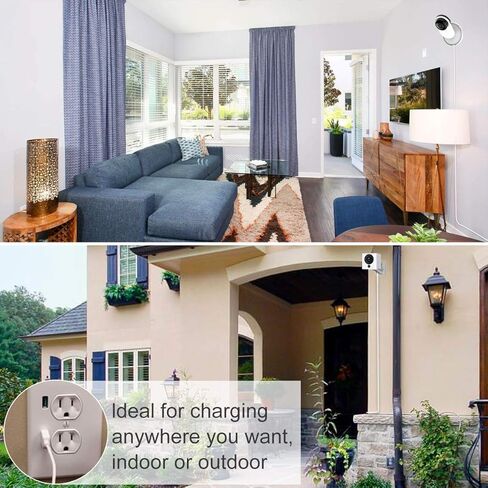 Dericam 5V 1A Micro USB Wall Charger, Android Charger Cable, 5 Volt 1000mA AC to DC Power Adapter for Charging of Android Smartphone/Tablet and Home Security Camera, 5ft/1.5M Power Cord in Kuwait