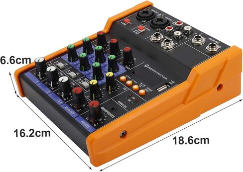 4 قنوات صوت خلاط صوت لوحة بلوتوث ستوديو كاريوكي للكمبيوتر الشخصي الأداء المباشر KTV المنزل، تأثيرات الموسيقى المرحلة بطاقة الصوت وحدة تحكم خلط محمولة in Kuwait