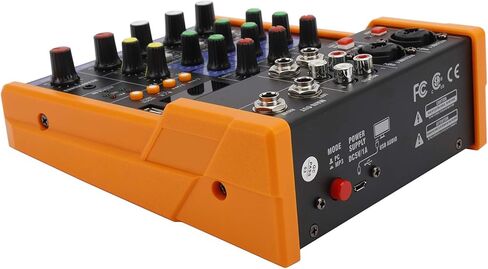 4 قنوات صوت خلاط صوت لوحة بلوتوث ستوديو كاريوكي للكمبيوتر الشخصي الأداء المباشر KTV المنزل، تأثيرات الموسيقى المرحلة بطاقة الصوت وحدة تحكم خلط محمولة in Kuwait