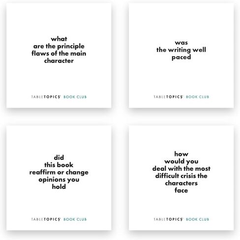 TableTopics Book Club - 135 بطاقة أسئلة مثالية لمحبي الكتب وعشاق القراءة وهدايا حفلات نادي الكتب - تتضمن أسئلة للمناقشة لأنشطة الفصل الدراسي ومناقشة الفصل الدراسي in Kuwait