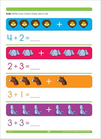 School Zone - Kindergarten Scholar Workbook - 64 Pages, Ages 5 to 6, Alphabet, Phonics, Shapes, Patterns, Counting, Addition & Subtraction, and More in Saudi Arabia