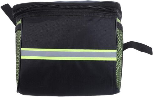 Bicycle Handlebar Bag Large Capacity Waterproof Bike Front Basket with Transparent Phone Pouch Reflective Stripe Adjustable Buckle Outdoor Travel Cycling Accessories (Black) in Saudi Arabia
