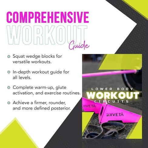 Squat Wedge Block Set for Heel Elevated Squats, Non-Slip Weightlifting, Calf Stretcher Slant Board - Wedge Set Best for Men & Woman Leg Workout, Squats, Calf, Ankle and Foot Stretching in Saudi Arabia