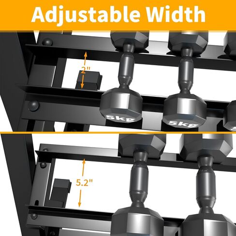 3-Tier Dumbbell Rack Multilevel Weight Storage Organizer for Home Gym, Weight Rack for Dumbbell, Weight Plates, and Curl Bar in Saudi Arabia