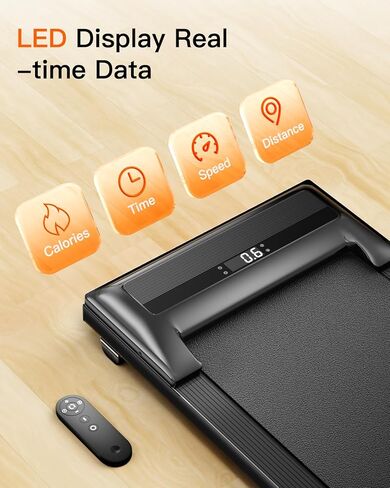 وسادة المشي UMAY، جهاز مشي هادئ تحت المكتب للمشي والركض والجري، جهاز مشي صغير محمول للمكتب المنزلي مع جهاز تحكم عن بعد، تطبيق in Kuwait