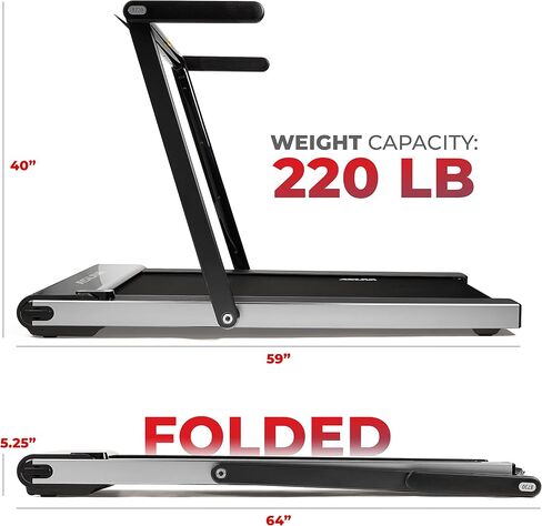 Sunny Health & Fitness ASUNA Premium Slim Folding Treadmill Running Machine with Speakers for Home Gyms in Saudi Arabia