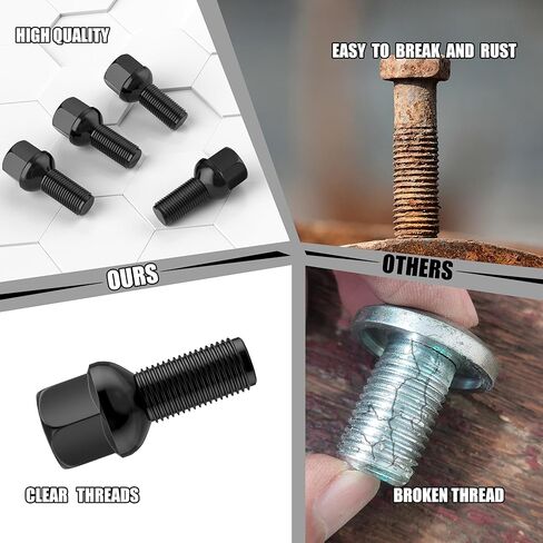 20 قطعة M14x1.5 مسامير العروة الممتدة، مسامير العروة 17 مللي متر Hex-45mm Shank-69mm طول مسج مخروطي العروة ترصيع in Kuwait