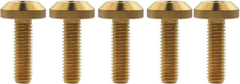 Titanium M6 x15 20 25 30 35mm Bolt Screw for Bicycle Motorcycle Disk Brake Bolt pack of 5 (M6x20mm, Ranibow) in Saudi Arabia