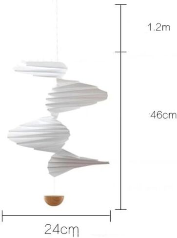 تدفق الهواء الرياح الرنين البلاستيك والخشب الكرة شنقا ديكور المنزل المحمول in Kuwait