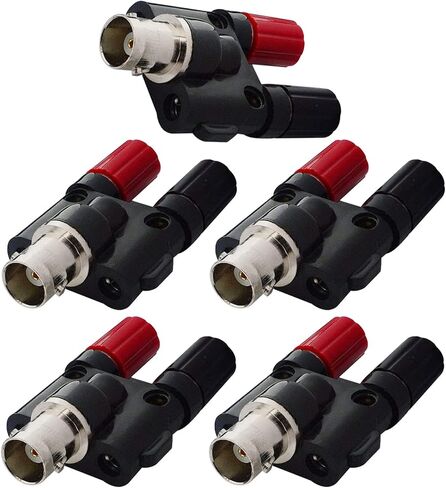 BNC Female to Dual Banana Female Jack Adapter Socket Binding Post 2 Pack in Kuwait