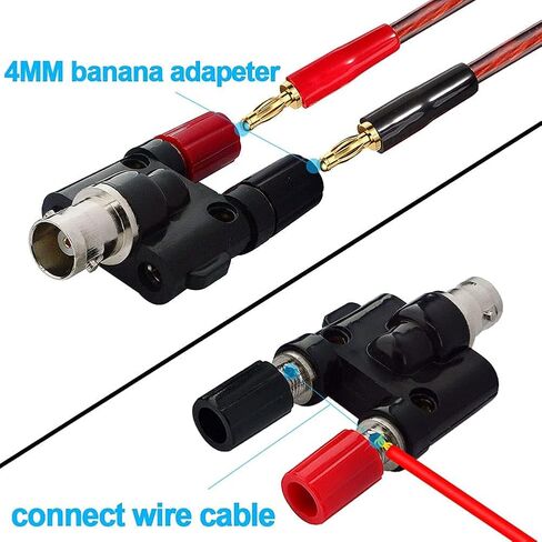 BNC Female to Dual Banana Female Jack Adapter Socket Binding Post 2 Pack in Kuwait