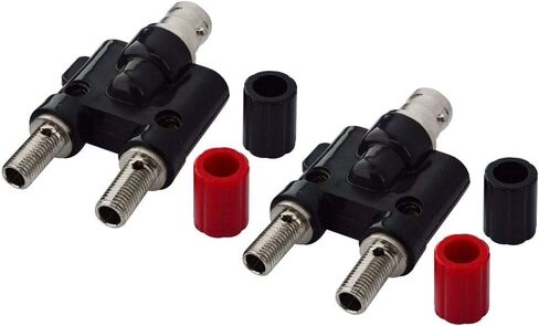 BNC Female to Dual Banana Female Jack Adapter Socket Binding Post 2 Pack in Kuwait