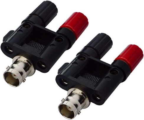 BNC Female to Dual Banana Female Jack Adapter Socket Binding Post 2 Pack in Kuwait