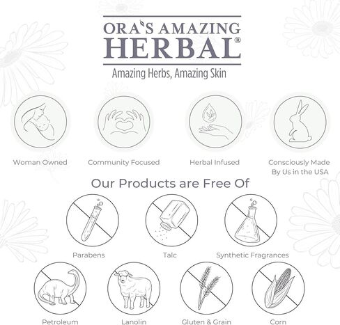 مرهم آذريون عشبي مذهل من أورا، كريم آذريون، مرهم رسم، مرهم آذريون، مرهم خالٍ من جوز الهند مصنوع من آذريون عضوي وجذور عرق السوس، 4 أونصة in Kuwait