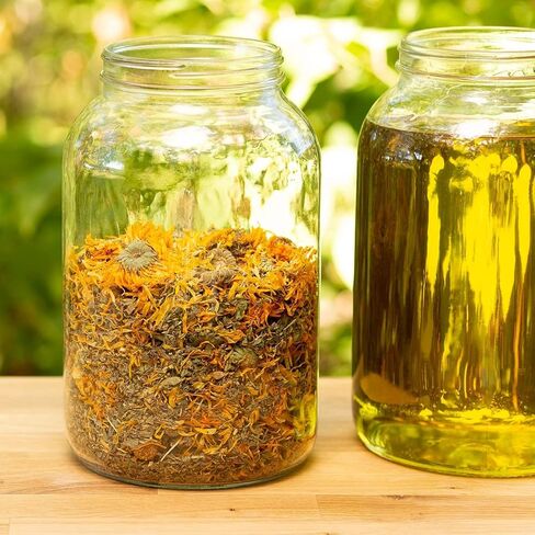 مرهم آذريون عشبي مذهل من أورا، كريم آذريون، مرهم رسم، مرهم آذريون، مرهم خالٍ من جوز الهند مصنوع من آذريون عضوي وجذور عرق السوس، 4 أونصة in Kuwait