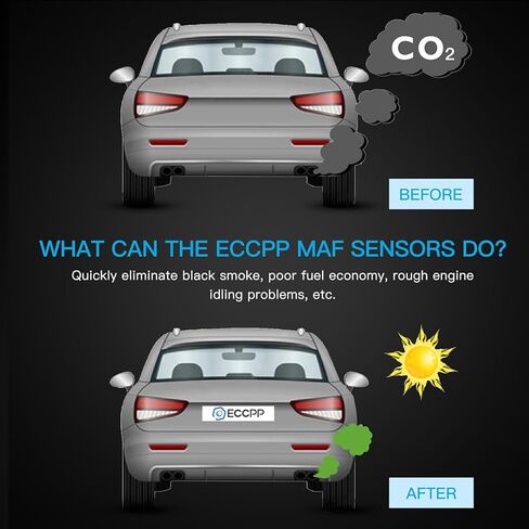 ECCPP مستشعر تدفق الهواء الشامل MAF 4 دبابيس يناسب Mitsubishi Eclipse Galant Lancer Outlander Endeavour، Outlander Sport، 06 07 08 09 10 11 12،2.0L 2.4L 3.8L، يستبدل الرقم: 2451157، MA189، AF10203 in Kuwait