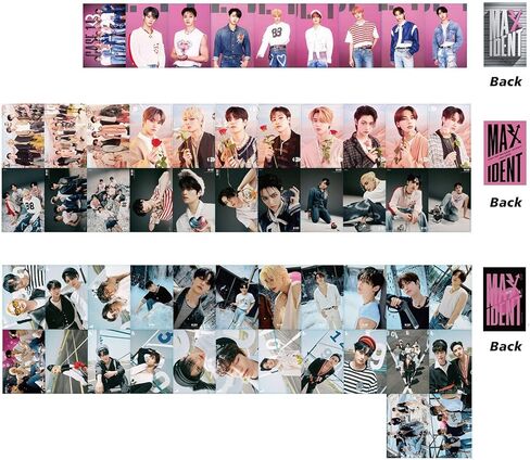 مجموعة بطاقات KPOP 55 قطعة من مجموعة بطاقات Maxident Lomo لألبوم جديد هدية لمحبي SKZ للبضائع متعددة الألوان in Saudi Arabia