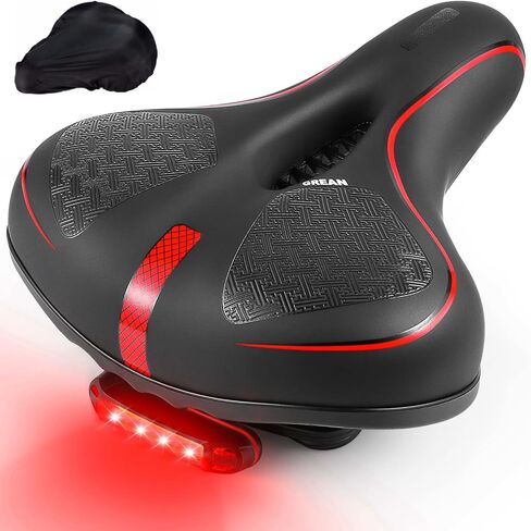 Comfortable Bicycle Seat Wide Bike Seat for Men Women with Memory Foam Dual Shock Absorbing Ball Replacement Soft Bike Saddle Cushion for Stationary/Exercise/Road/Mountain Bike… in Saudi Arabia