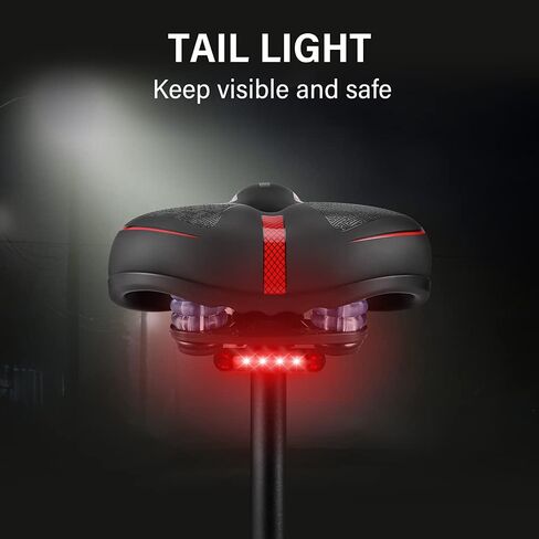 Comfortable Bicycle Seat Wide Bike Seat for Men Women with Memory Foam Dual Shock Absorbing Ball Replacement Soft Bike Saddle Cushion for Stationary/Exercise/Road/Mountain Bike… in Saudi Arabia