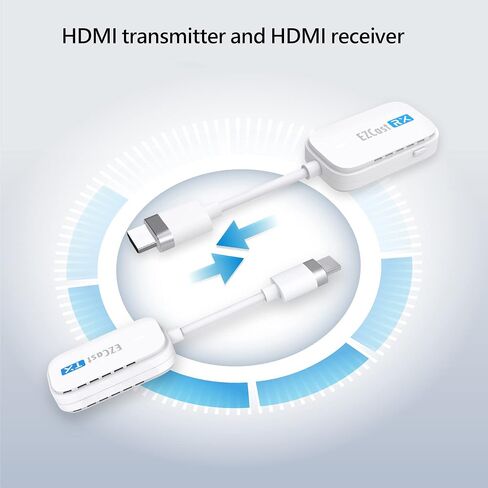 جهاز إرسال واستقبال HDMI لاسلكي EZCast، 4K 30 هرتز، يعمل مع جميع أجهزة التلفزيون (الذكية وغير الذكية)، انعكاس الشاشة وتوسيعها لأجهزة الكمبيوتر المحمول/الكمبيوتر الشخصي/PS5، نطاق 30 مترًا in Kuwait