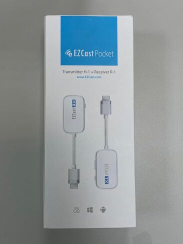 جهاز إرسال واستقبال HDMI لاسلكي EZCast، 4K 30 هرتز، يعمل مع جميع أجهزة التلفزيون (الذكية وغير الذكية)، انعكاس الشاشة وتوسيعها لأجهزة الكمبيوتر المحمول/الكمبيوتر الشخصي/PS5، نطاق 30 مترًا in Kuwait