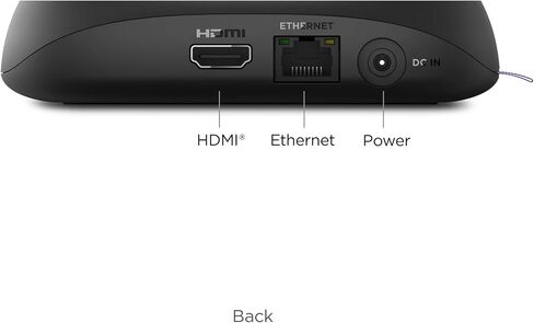Roku Ultra LT (2023) HD/4K/HDR Dolby Vision مشغل بث رباعي النواة مع كابل HDMI وسماعات رأس وجهاز تحكم عن بعد صوتي مع استماع خاص، إيثرنت (متجدد) in Saudi Arabia