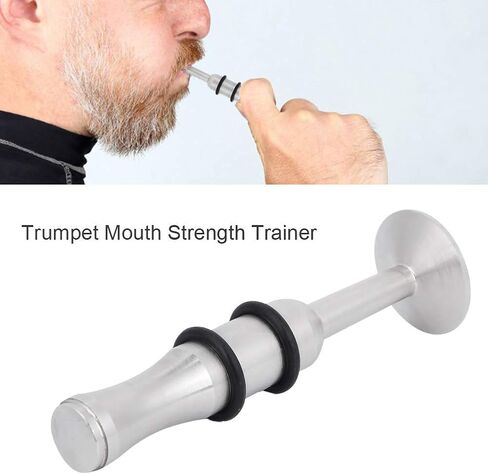 Trumpet Mouth Strength Trainer, Trumpet Mouth Embouchure Trainer French Horn Saxophone Flute Mouth Strength Trainer Lip Muscles Builder Training Metal Musical Instruments Exercise in Saudi Arabia