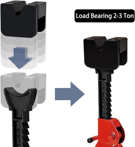 محول وسادات حامل جاك مطاطي لجاك السيارة عالي الرفع، حامل لحامات الإطار المشقوق، 4 عبوات in Kuwait