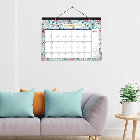 Calendar 2024-2025 - JUL 2024 - DEC 2025, Desk Calendar 2024-2025, 17'' x 12'', 18 Months Academic Calendar 2024-2025 Planner with Cutting Lines, Corner Protector, Note Section for Daily Planning in Saudi Arabia