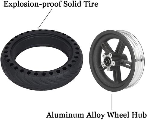 【8.5 بوصة】 مجموعة محور عجلات الإطارات الصلبة المقاومة للانفجار لسكوتر كهربائي Xiaomi Mi m365 in Kuwait