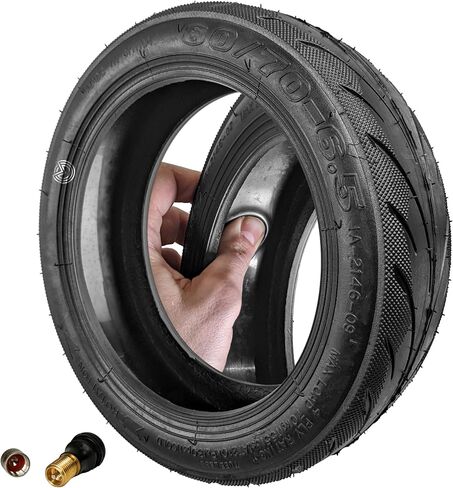 إطار Tubeless 60/70-6.5 متوافق مع Ninebot G30 Max - يشتمل على جل مضاد للثقب وصمام بديل بدون أنبوب - يتضمن فيديو تعليمي in Kuwait