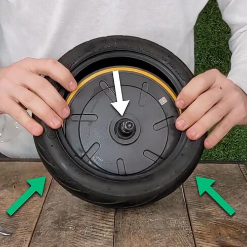 إطار Tubeless 60/70-6.5 متوافق مع Ninebot G30 Max - يشتمل على جل مضاد للثقب وصمام بديل بدون أنبوب - يتضمن فيديو تعليمي in Kuwait