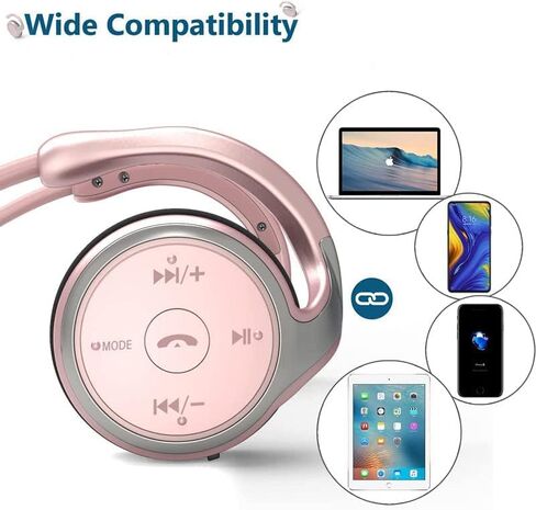 itayak Behind The Head Headphones, Wrap Around Head Small Bluetooth Headphones Lightweight Foldable Wireless Sports Sweatproof Headset with Microphone & Carrying Case in Saudi Arabia