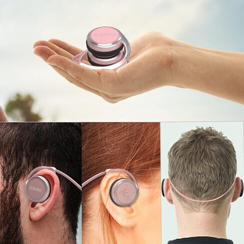 itayak Behind The Head Headphones, Wrap Around Head Small Bluetooth Headphones Lightweight Foldable Wireless Sports Sweatproof Headset with Microphone & Carrying Case in Saudi Arabia