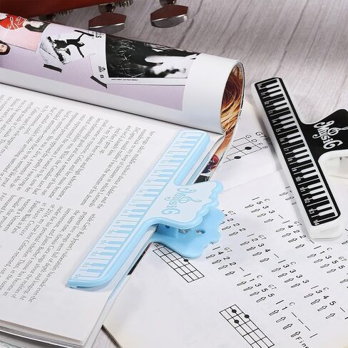حامل صفحة مشبك كتاب الموسيقى من PATIKIL ABS لكتاب موسيقى البيانو/ورقة الموسيقى/المستندات المهمة باللون الأرجواني، حزمة من 2 in Saudi Arabia