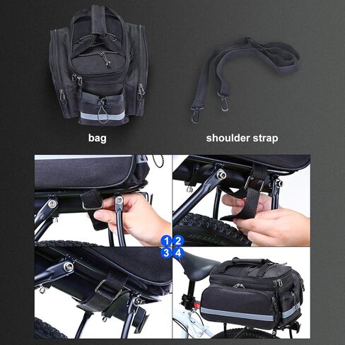 WILDKEN مقاوم للماء دراجة السلة الناقل حقيبة مقاوم للماء حقيبة التخزين الخلفية لركوب الدراجات الجبلية الرياضة السفر مع غطاء المطر in Kuwait