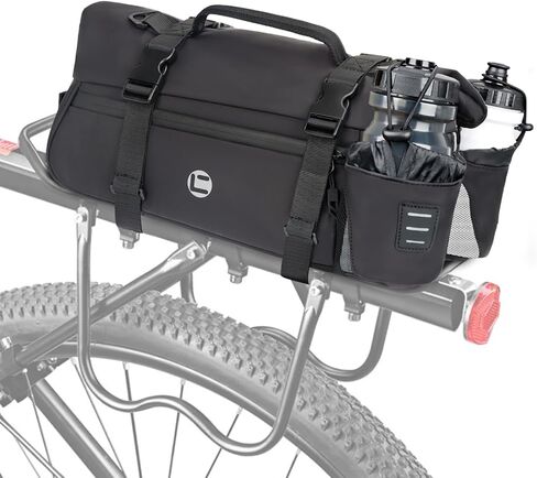 qychhj حقيبة رف الدراجة 7-10l واسعة الفم دراجة الجذع حقيبة خلفية للماء دراجة سرج أكياس السلة مع حزام الكتف، أكياس سرج الدراجة للرف الخلفي السلة الملحقات أكياس التخزين in Kuwait