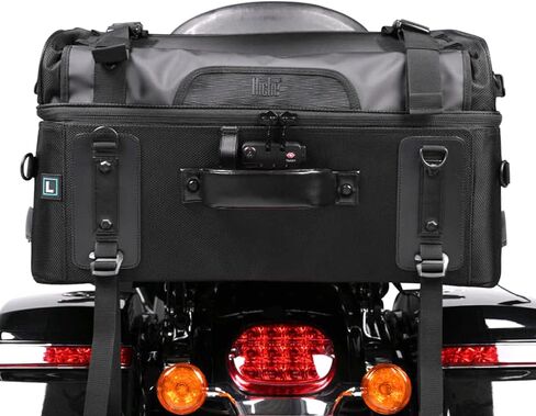 Niche Cruiser Tail Bag, Waterproof Motorcycle Rear Seat Bag with TSA-Number Lock, Travel Luggage with Quick-Release Buckle and Zipper Closure- 44L (NMO-2306) in Saudi Arabia