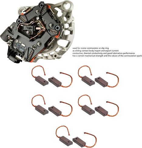10 Pcs Replacement Alternator Regulator Repair Kit,Alternator Regulator Brush Set Generator Motor Carbon BrushesRE60 RE72 Repair Kit Generator Electric Motor Brush in Saudi Arabia